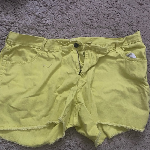 Neon yellow shorts size 16 - Picture 2 of 3